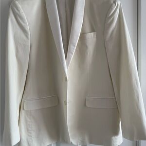 Murano Cream Shawl-Collar Tuxedo Blazer